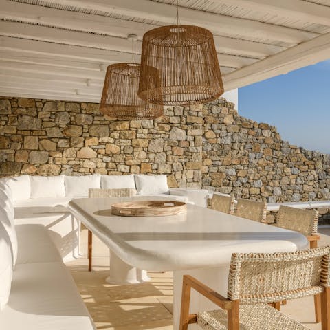 Gather around the table for a chef-prepared Greek feast