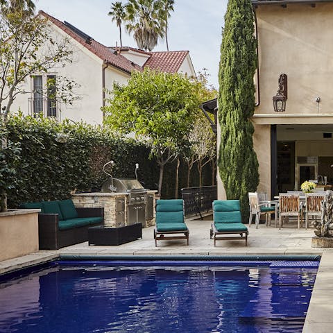Sleep into the heated salt-water pool in the courtyard