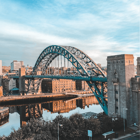 Stay just a thirty-minute drive away from Newcastle city centre