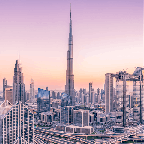 Discover Dubai's famously extravagant malls, upscale restaurants, and iconic landmarks – Burj Al Arab is just sixteen minutes away