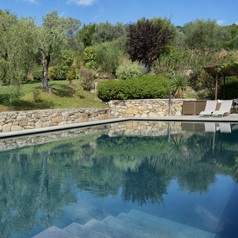 Admire peaceful garden views from the pool