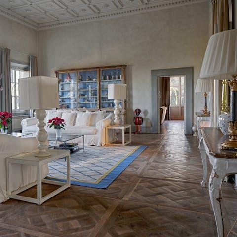 Unwind in the elegant living spaces