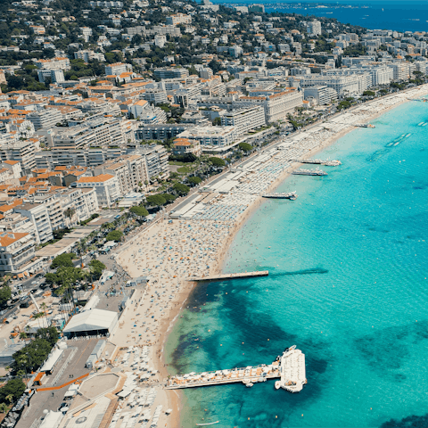 Visit iconic Cannes, a thirty-minute drive away