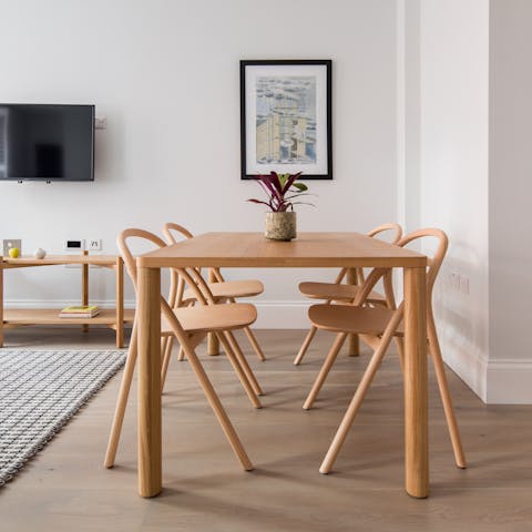 Pull up a chair and work from home at the dining table