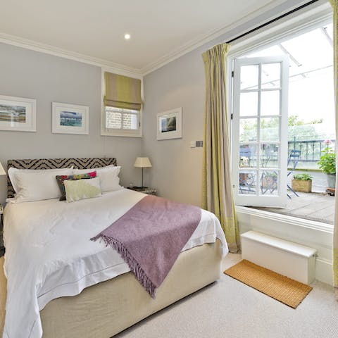Wake up in the beautifully curated bedrooms and step straight out onto the terrace for a dose of early morning sun