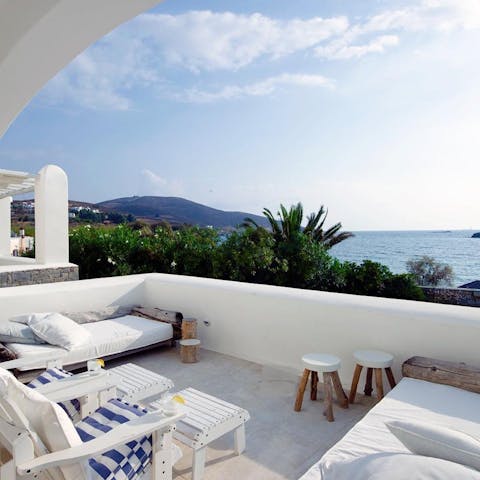 Soak up the sunshine on the upper floor balcony