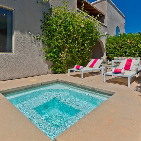 Soak under the sun in the jacuzzi