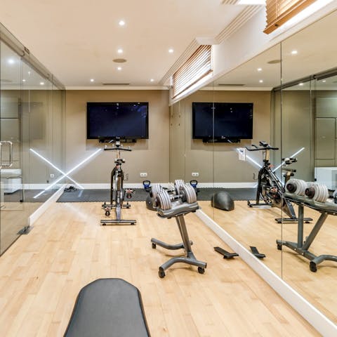 Have a good workout in the private gym
