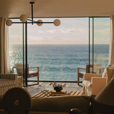 Enjoy incredible sea views from the terrace and living room