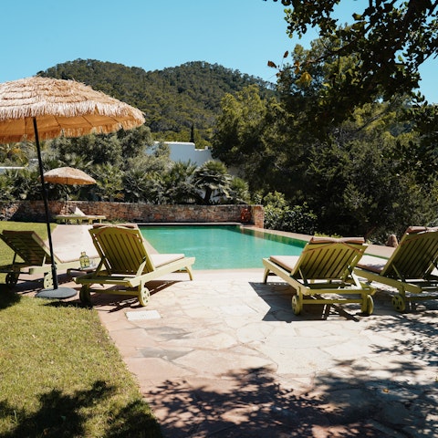 Swim and sunbathe in scenic surroundings