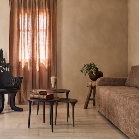 Unwind after a long day and watch a film in the laid-back and stylish living room