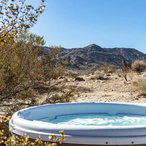 The Jacuzzi comes with sweeping views