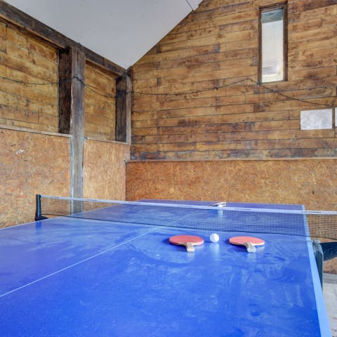 Chum up and challenge friends to a game of table tennis