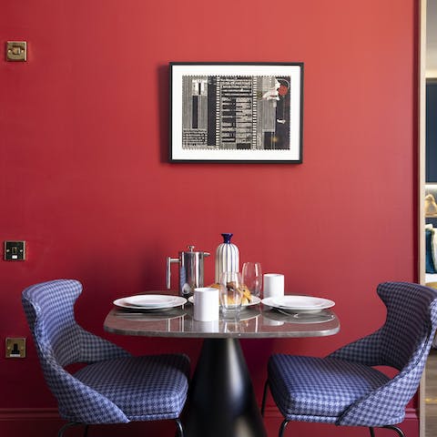 Enjoy some afternoon tea and Scottish shortbread at the dining area