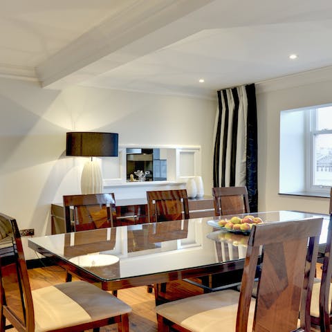 Entertain in style at the dining table