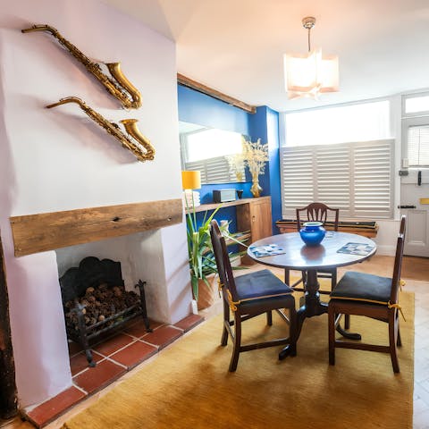 Enjoy a home-cooked meal in the dining room