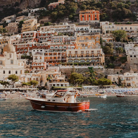 Take a trip to pretty Positano, just twenty minutes away