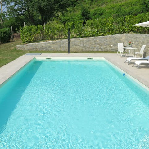 Slip into your swimwear and jump into the swimming pool