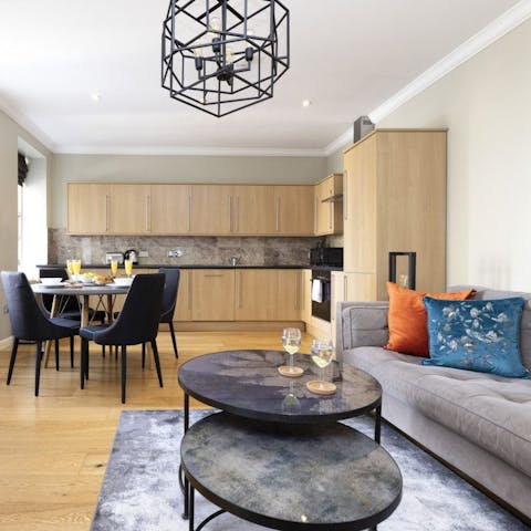 Rest and recharge in the comfy living space