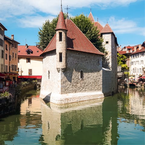 Hop in the car and be in the Alpine town of Annecy in under an hour