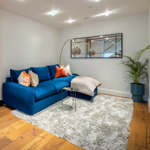 Take your pick of stylish living areas in which to unwind after a busy day of touring the city