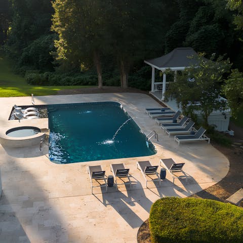 Enjoy chilled days by the seasonally heated private pool