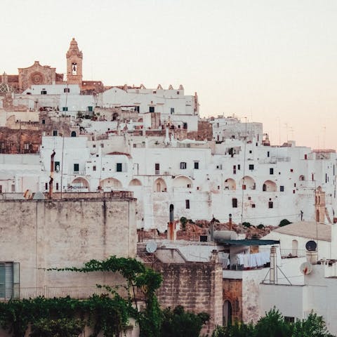 Wander the ancient streets of Ostuni (a ten-minute drive)