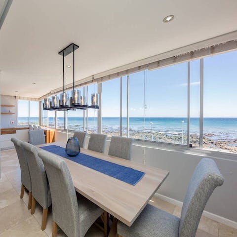 Gaze out at the water as you dine on home-cooked bobotie