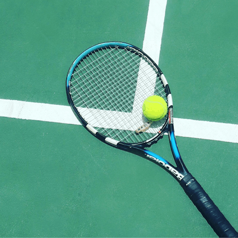 Practice your serve on the communal tennis courts
