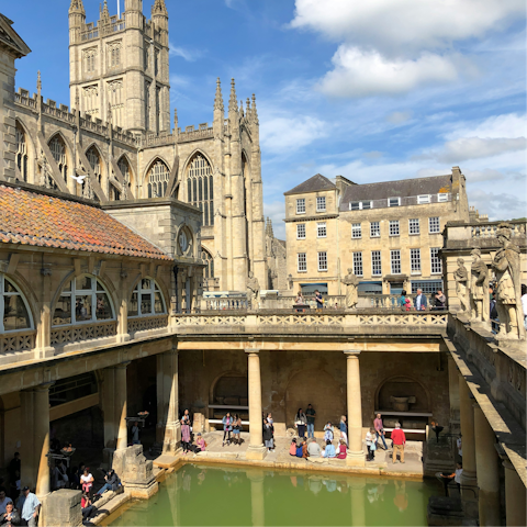 Visit the historic Roman Baths nearby