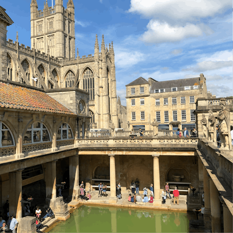 Visit the historic Roman Baths nearby