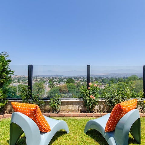 Take your seat for the 'show' and watch day fade to night from your alfresco easy chair