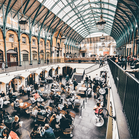 Drink, shop and dine your way around Covent Garden and Leicester Square, less than thirty minutes away