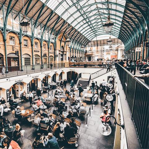 Drink, shop and dine your way around Covent Garden and Leicester Square, less than thirty minutes away