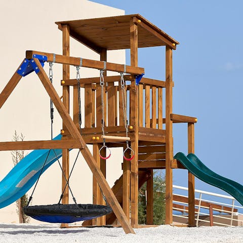 Watch your children have the time of their lives on the playground