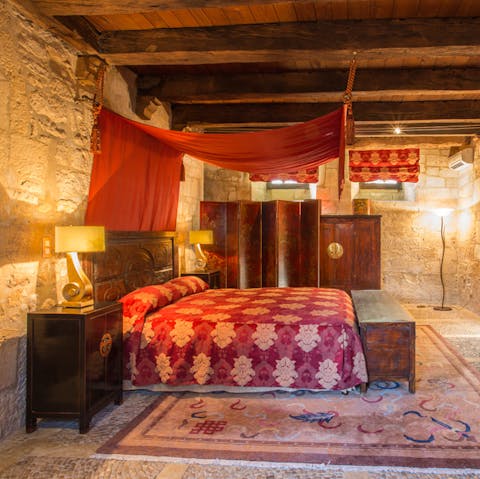 Admire the home's impressive medieval features