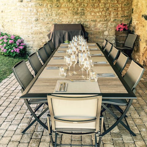 Light the barbecue and enjoy alfresco meals on the covered terrace