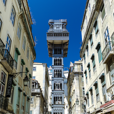 Hop on the metro and whizz over to the famous Santa Justa Lift