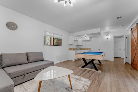Shoot a game of pool in the relaxed downstairs lounge