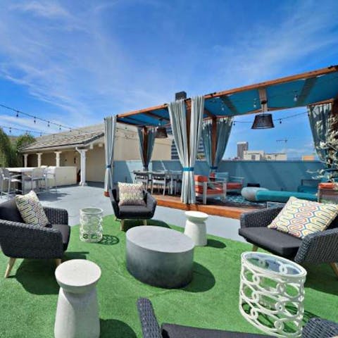 Soak up the sun on the rooftop terrace
