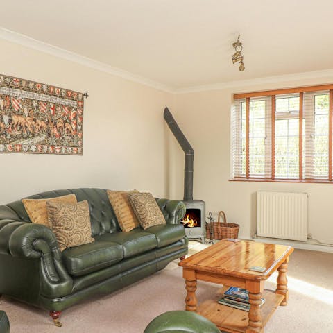 Cosy up by the log burner when the Kent weather turns chilly