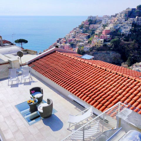 Soak up gorgeous views from the private roof terrace