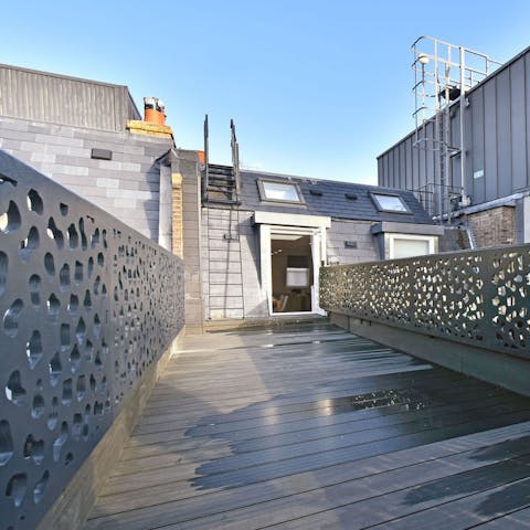 Spend long summer evenings on the home's private terrace