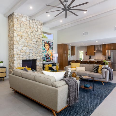 Experience a wonderful sense of warmth and comfort in the living room
