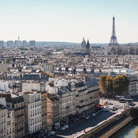 Explore the City of Light, including the Louvre Museum, a short stroll away