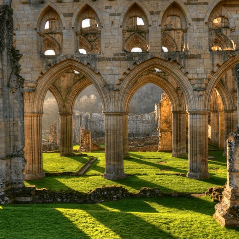 Stay a short drive away from attractions like Rievaulx Abbey