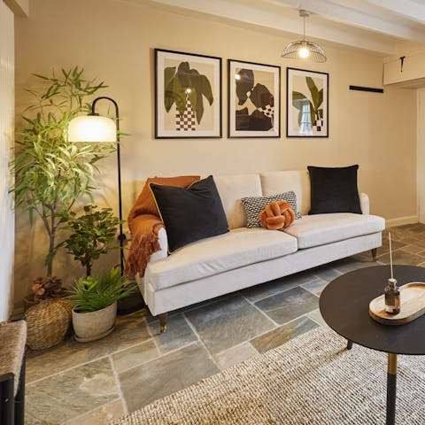 Cosy up on the sofa after a day of walking