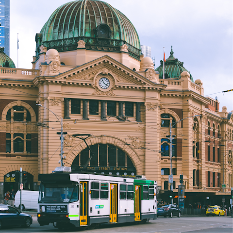 Explore the city using the free tram – there's a stop right outside the apartment