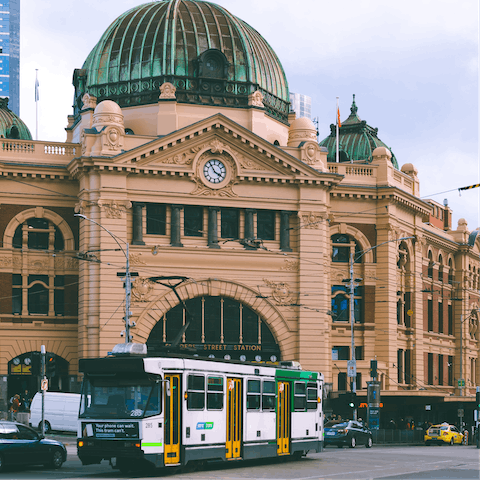 Explore the city using the free tram – there's a stop right outside the apartment