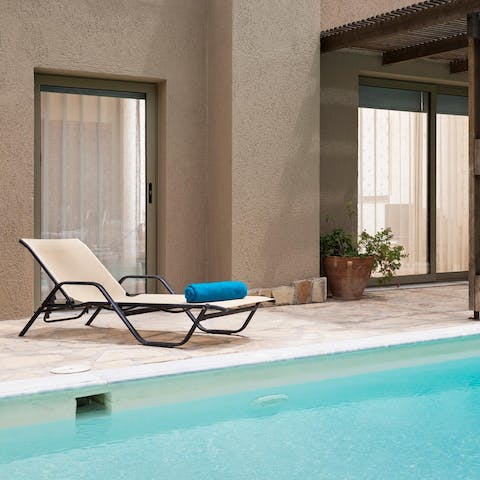 Spend hot afternoons topping up your tan on a lounger or swimming in the pool